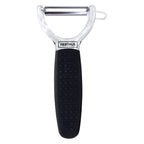 Stainless steel peeler set with ergonomic handle