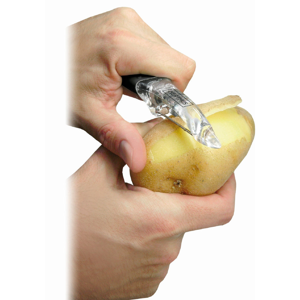 Stainless steel peeler set with ergonomic handle