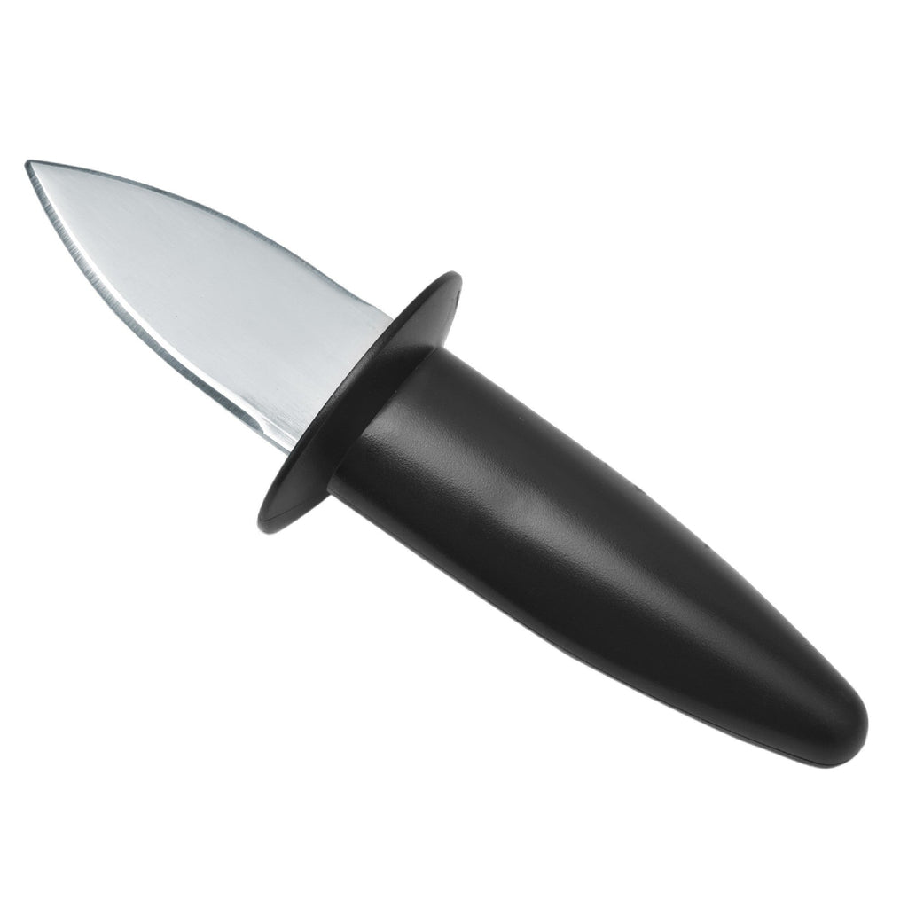 Cuchillo para ostras con mango ergonómico y protector de dedos