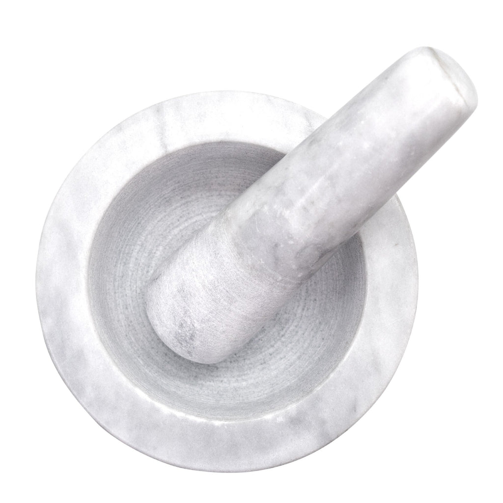 White marble mortar