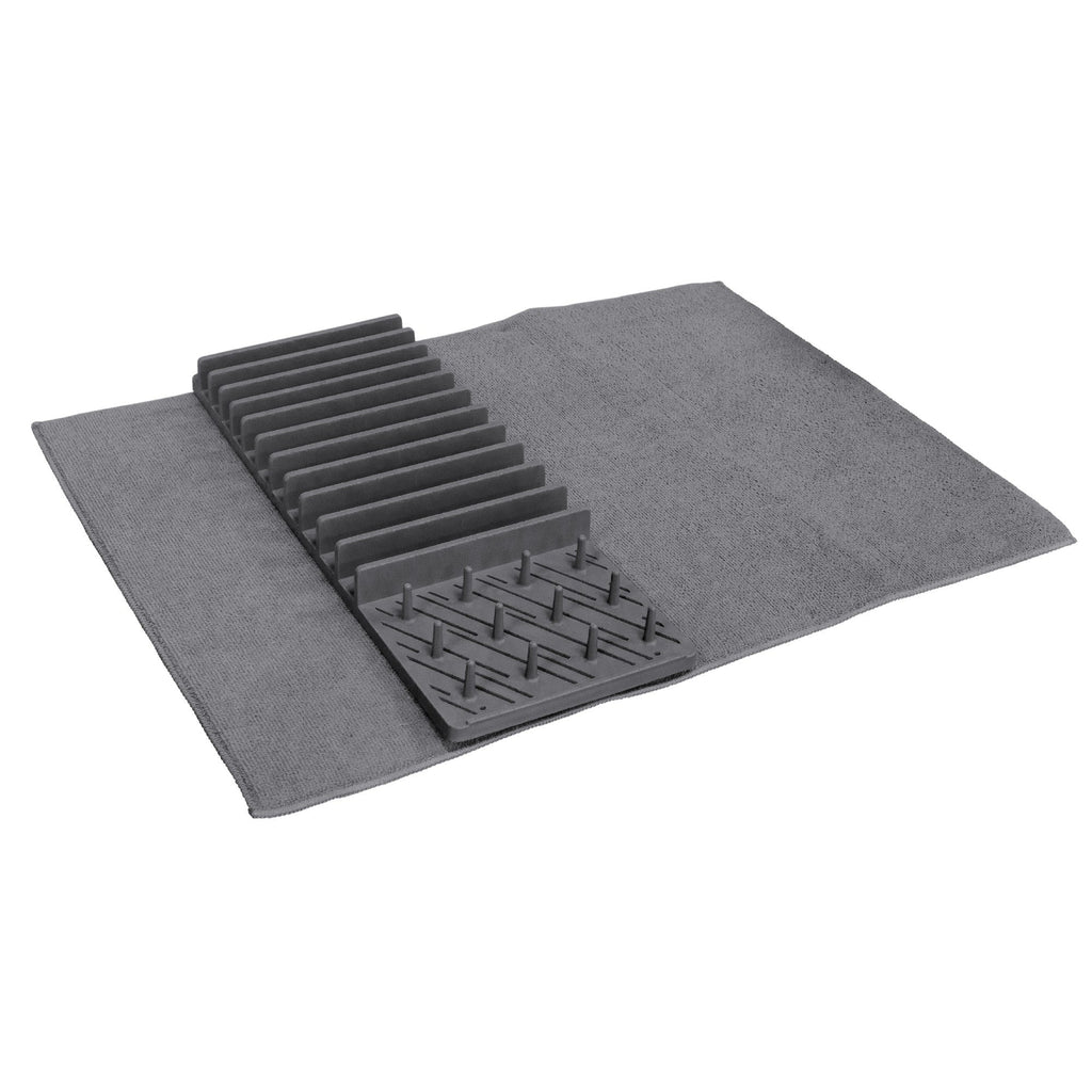 Escorredor de loiça com suporte e tapete de secagem 43×60 cm
