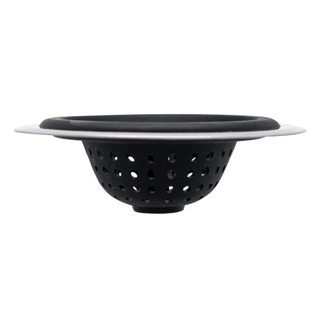 Colador de fregadero en acero inoxidable y silicona