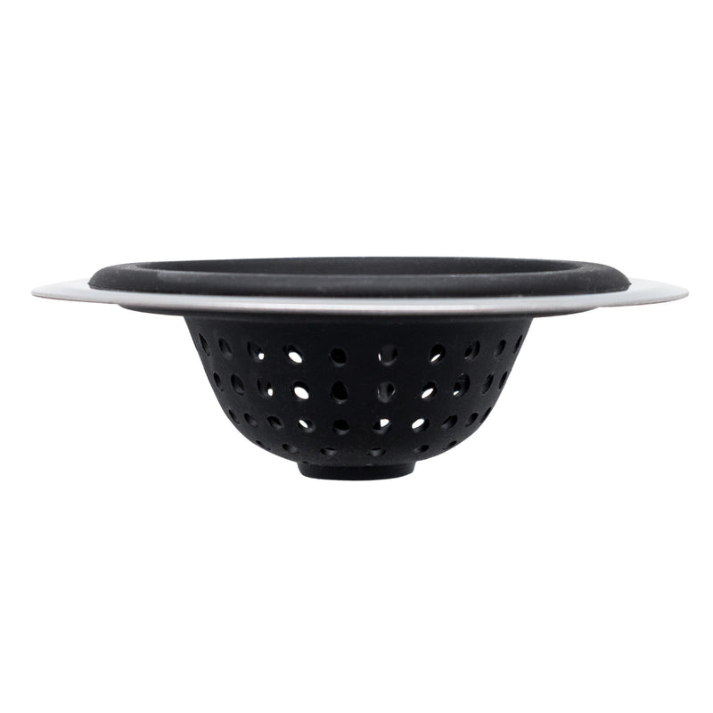 Colador de fregadero en acero inoxidable y silicona