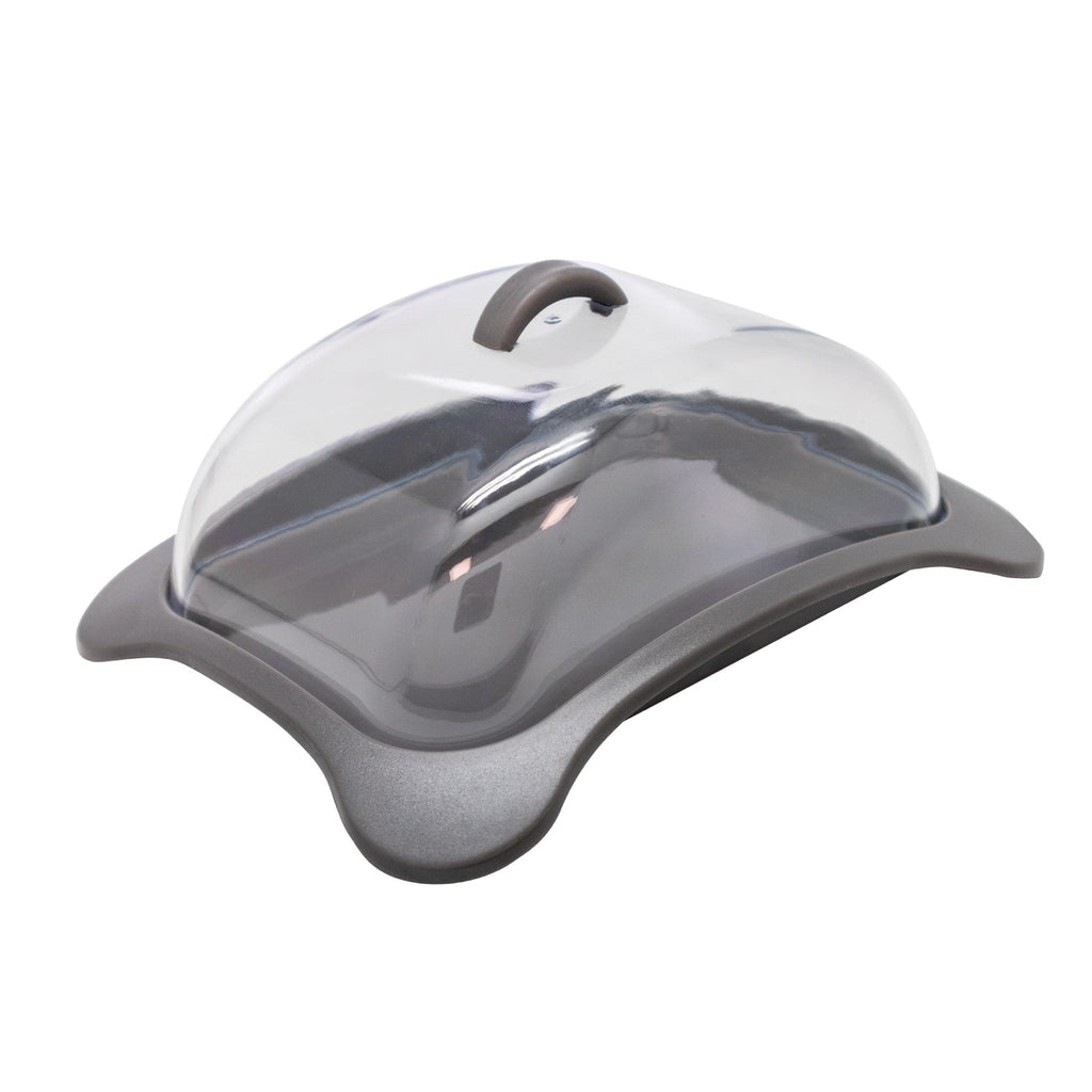 Lightweight butter dish with BPA-free clear lid