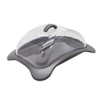 Lightweight butter dish with BPA-free clear lid