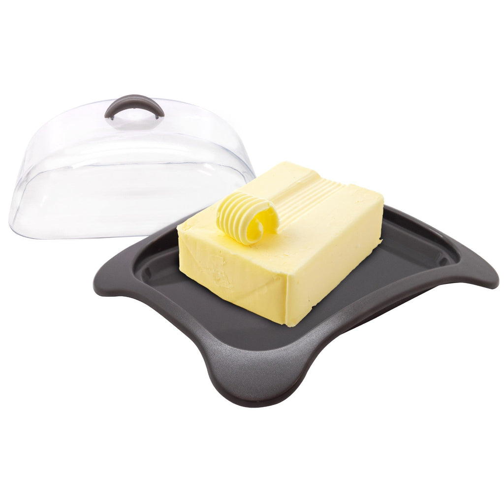 Lightweight butter dish with BPA-free clear lid