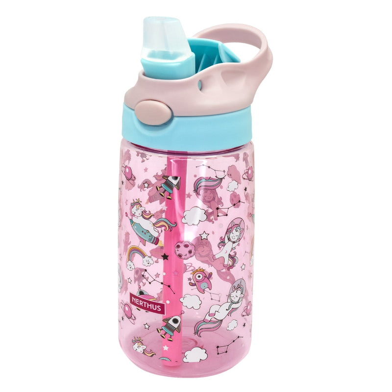 Botella Infantil Tritán 450 ml con Pajita