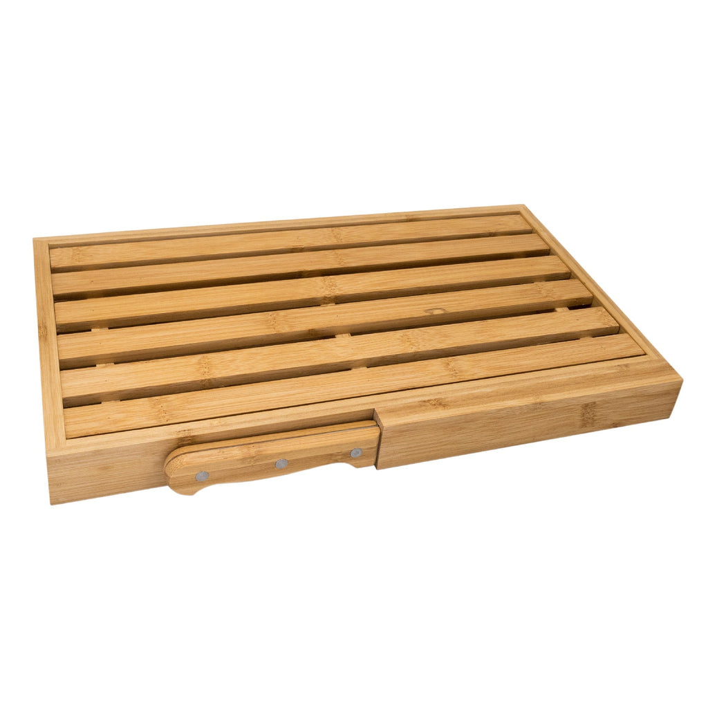 Tabla de Corte de Bambú con Cuchillo