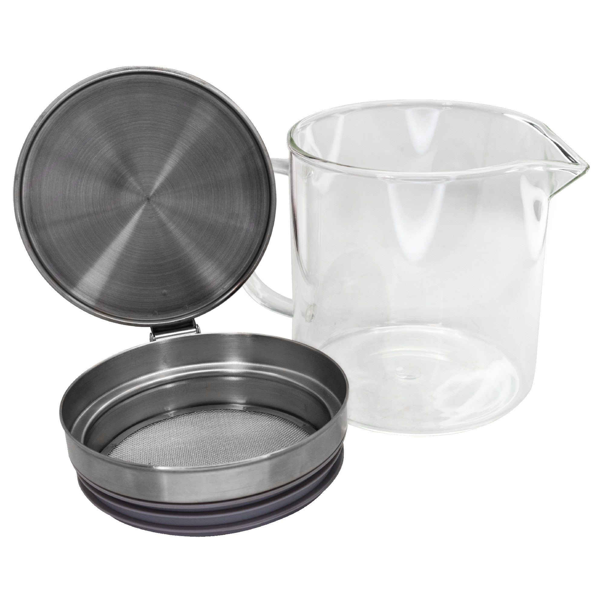 500 ml Glass Grease Container with Strainer