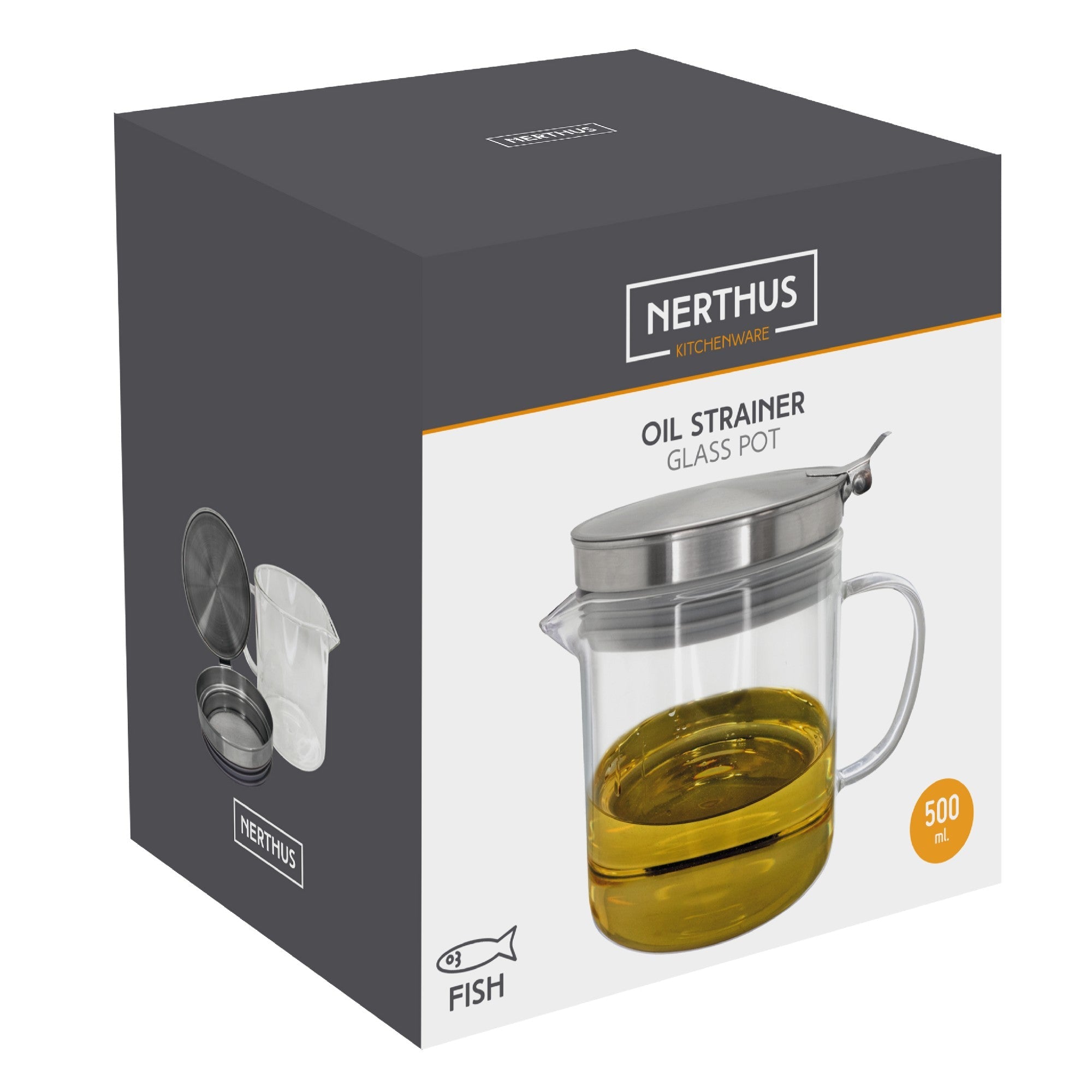 Grasera de Cristal 500 ml con Filtro