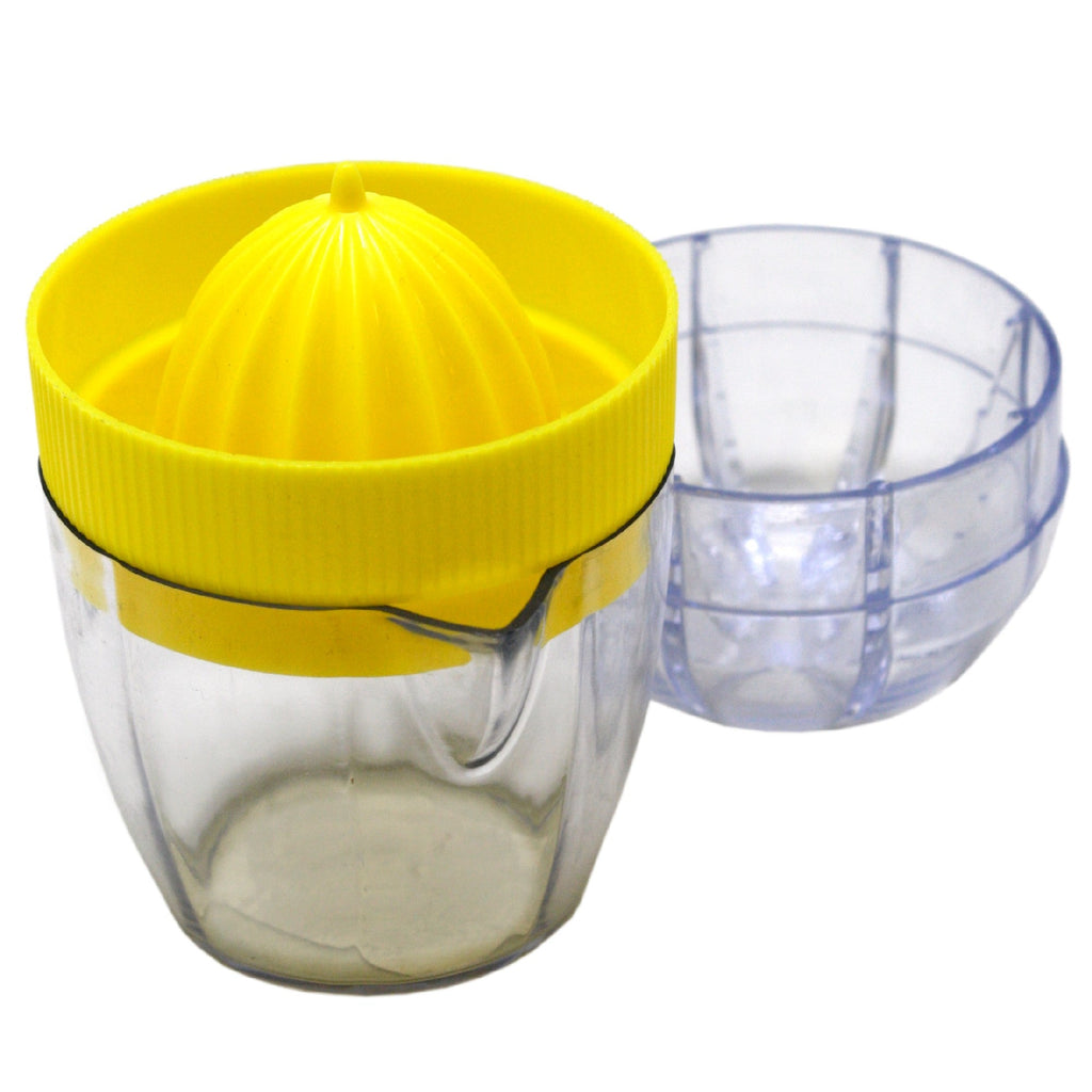 Espremedor de fruta manual de mesa amarelo