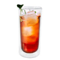 Copo de vidro de parede dupla para cocktails e refrigerantes.
