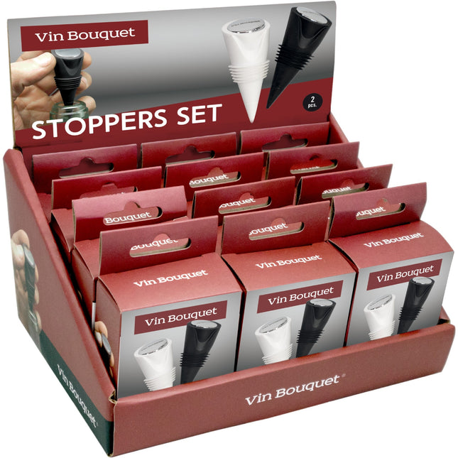 Set de 2 tapones de silicona para botellas