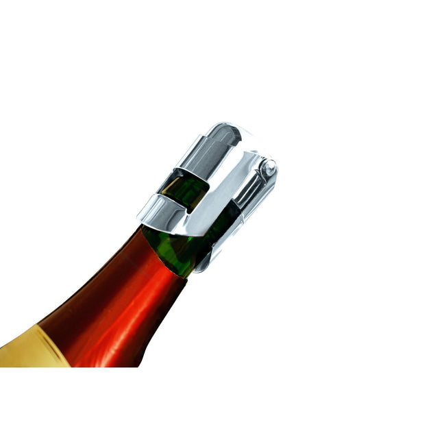 Tapón para cava y champagne en acero plata