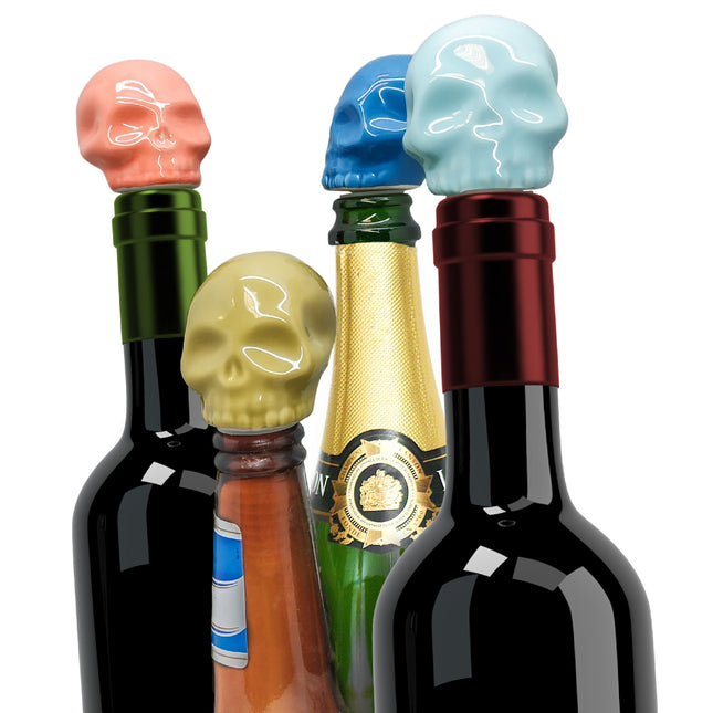 Tapón de cerámica con forma de calavera