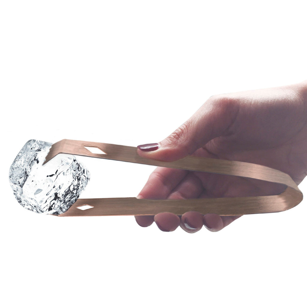 Pinzas para hielo acabado cobre vintage