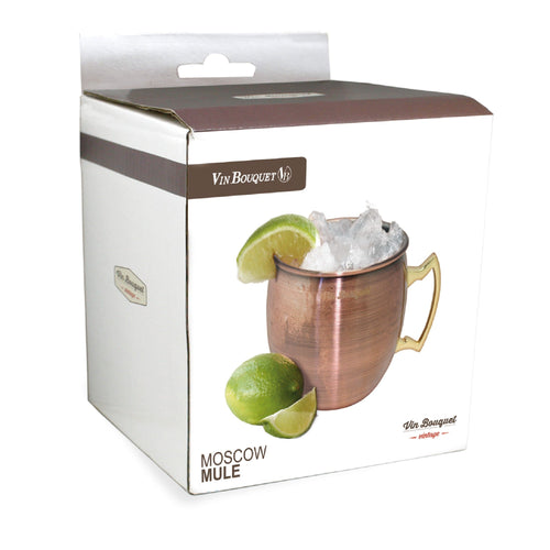 Taza de cobre vintage para Moscow Mule 470 ml