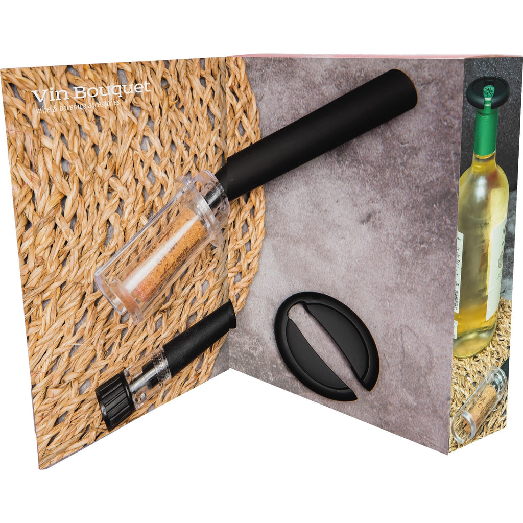 Set de Sacacorchos de Aire – Apertura Rápida y Tapón de Vacío