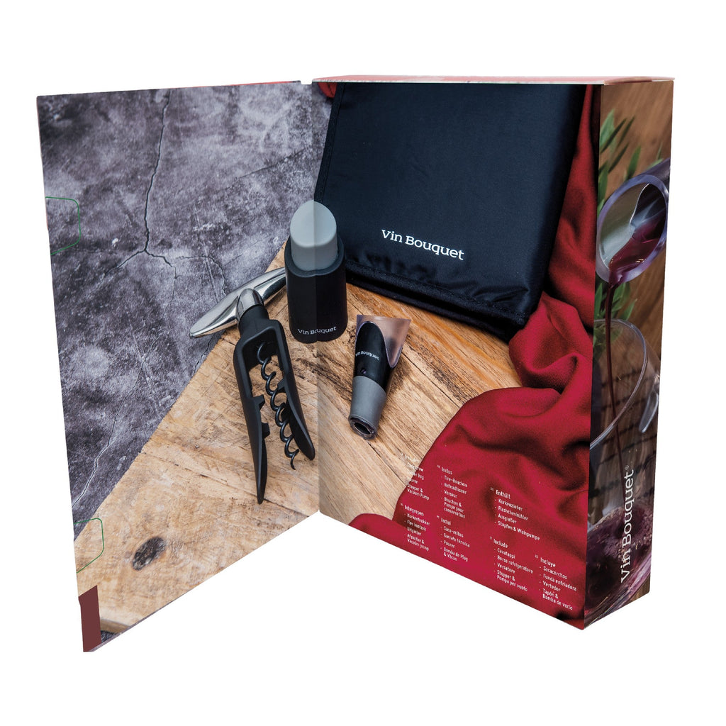 Royal Wine Set – Automatic Corkscrew, Pourer, Vacuum Stopper, and Chiller Sleeve