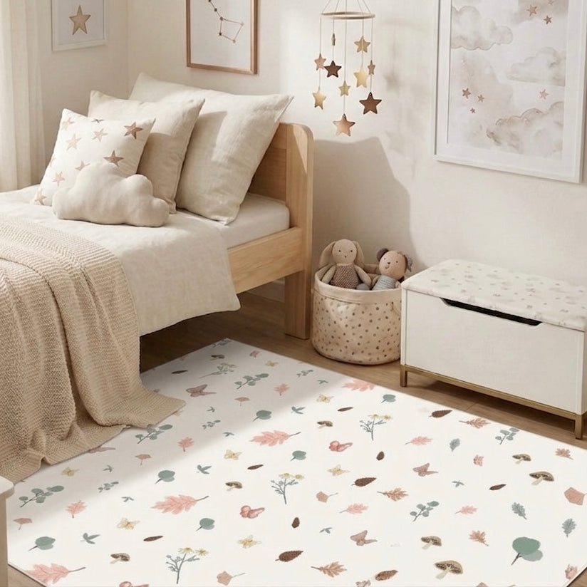Children's vinyl rug flowers 120x160 Cm