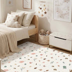 Children's vinyl rug flowers 120x160 Cm