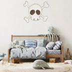 Vinil infantil com caveira pequena, 80x94cm | vinil fosco