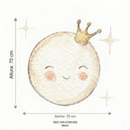 Small Moon Wall Decal for Kids 70x70cm | For Children