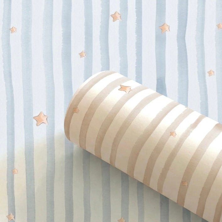 Papel pintado infantil de acuarela | azul celeste