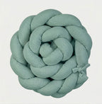 Crib bumper braid, 180 cm, made of muslin | Moss