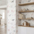 Pink jungle wallpaper for children's rooms