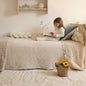 Trenza protectora de cuna y cama bouclé blanco 200cm