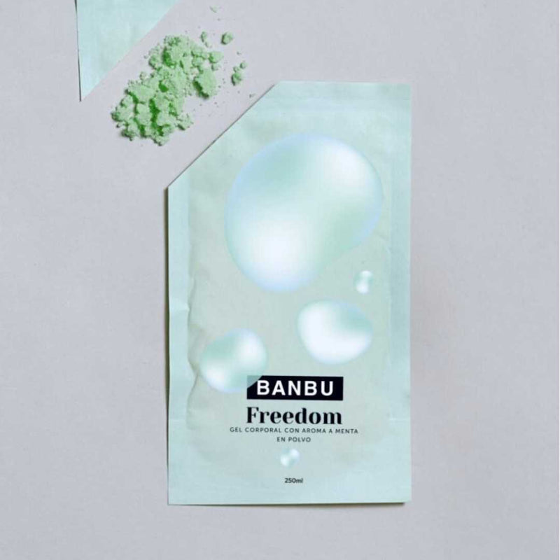 Gel de ducha en polvo mentolado refrescante purificante