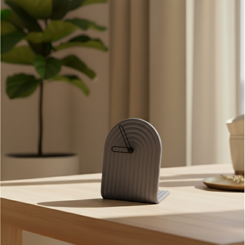 Reloj de Escritorio Estilo Bauhaus | Reloj de Arco Texturizado | Decoración Moderna y GeométricaRelojHome & Garden > Decor > Clocks