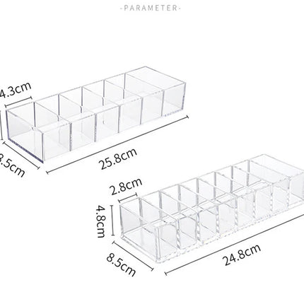 Caja de almacenamiento de cosméticos de acrílico transparente