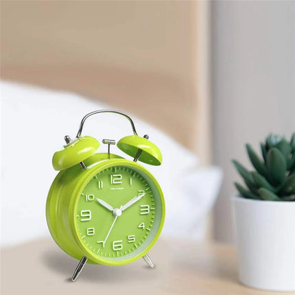 Reloj despertador con doble campana y esfera 3D