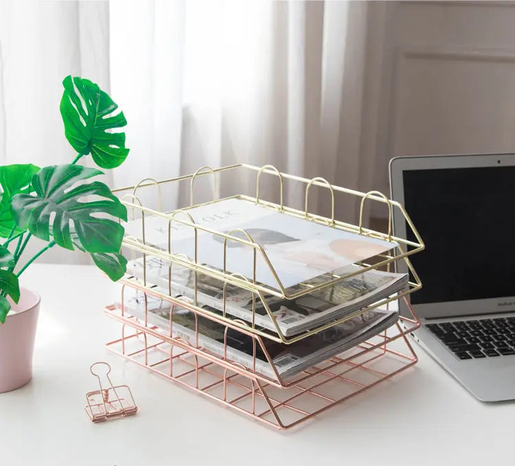 Metal Desk Organizer Tray