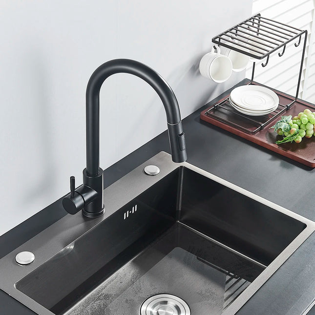 Grifo de cocina con doble función y salida retráctilGrifosHardware > Plumbing > Plumbing Fixtures > Faucets > Kitchen Sink Faucets