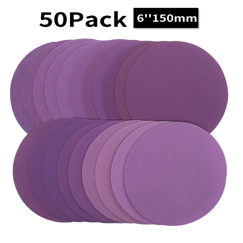 Discos de lijado de 6 pulgadas con gancho y bucle para lijadora orbital 150mmLijasHardware > Tool Accessories > Sanding Accessories > Sandpaper & Sanding Sponges > Sanding Pads