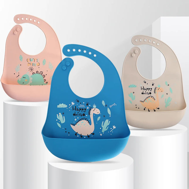 Silicone bib with drawings