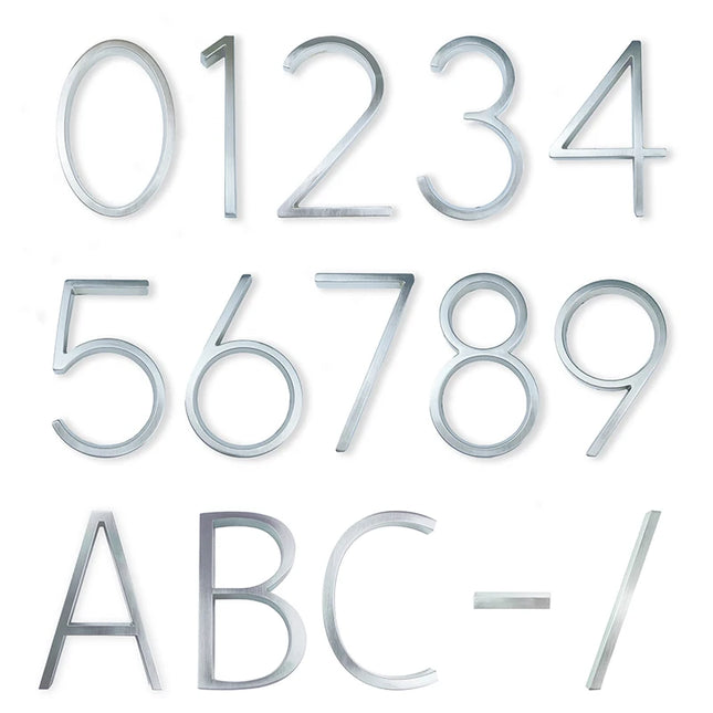 Floating numbers and letters for houses