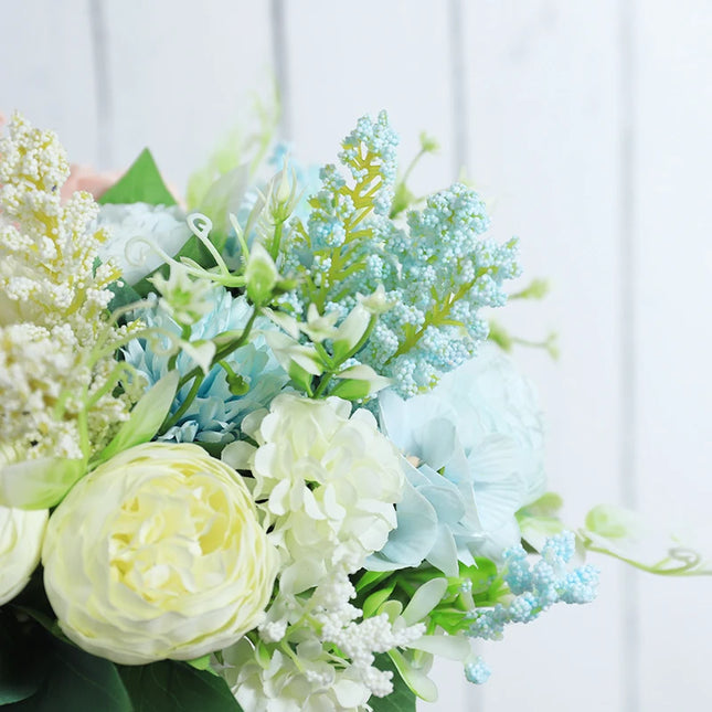 Artificial silk flower bouquet