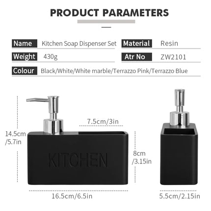 Hand soap dispenser with sponge holder