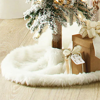 Faldas para el árbol de navidad blancas y con copos