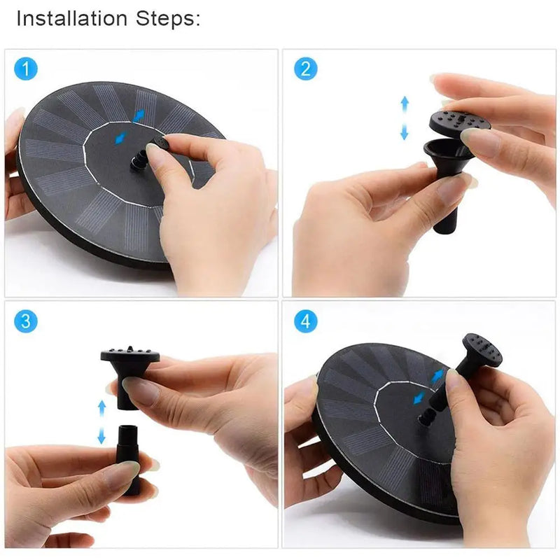Fuente de agua flotante solar para decoración de estanqueFuentes