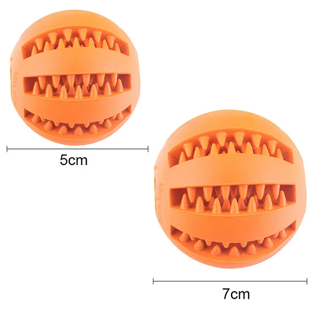 Rubber ball for dental cleaning for small dogs