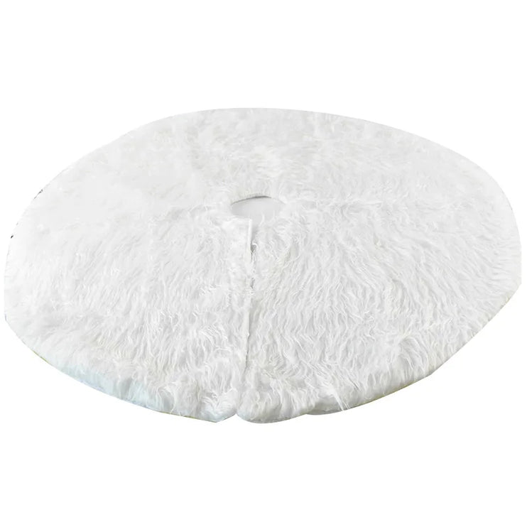 White and flake Christmas tree skirts