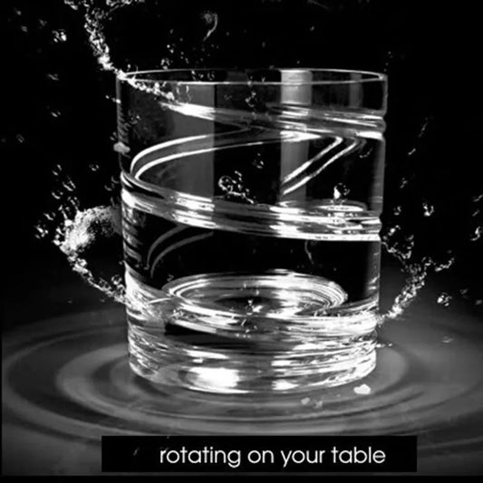 Whiskey rotating glass