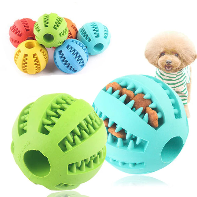 Rubber ball for dental cleaning for small dogs