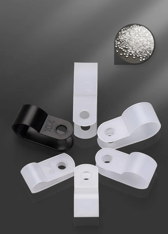 Clips de plástico organizadores de cables pack 100 unidadesBridasElectronics > Electronics Accessories > Cable Management > Cable Clips