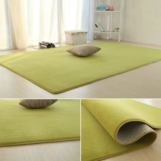 Non-slip velvet rugs